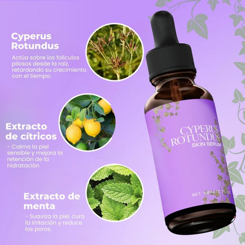 FluvéaSkin - Vello más fino y menos visible con Raiz de Cyperus Rotundus