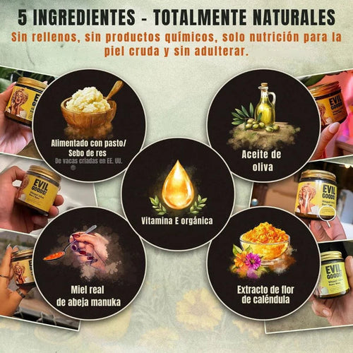 Hidratación Profunda Anti-Edad con Sebo de Res y Miel de Manuka