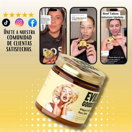 Hidratación Profunda Anti-Edad con Sebo de Res y Miel de Manuka